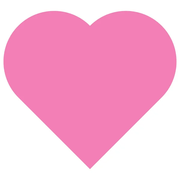 Καρδιά Εικονίδιο Όμορφο Επίπεδο Στυλ Μαλακό Ροζ Χρώμα Σύμβολο Ημέρα — Διανυσματικό Αρχείο