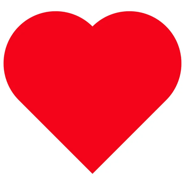 Καρδιά Εικονίδιο Όμορφο Επίπεδο Στυλ Κόκκινο Χρώμα Ημέρα Του Αγίου — Διανυσματικό Αρχείο