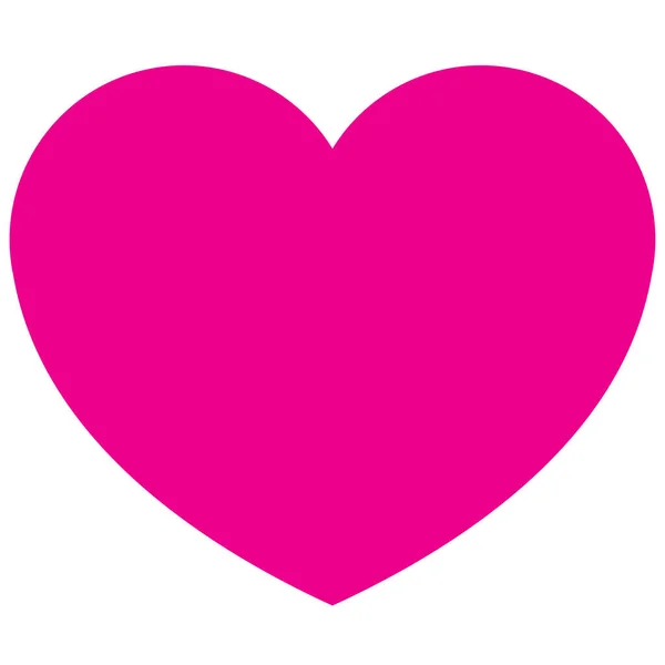 Καρδιά Εικονίδιο Όμορφο Επίπεδο Στυλ Ροζ Χρώμα Ημέρα Του Αγίου — Διανυσματικό Αρχείο