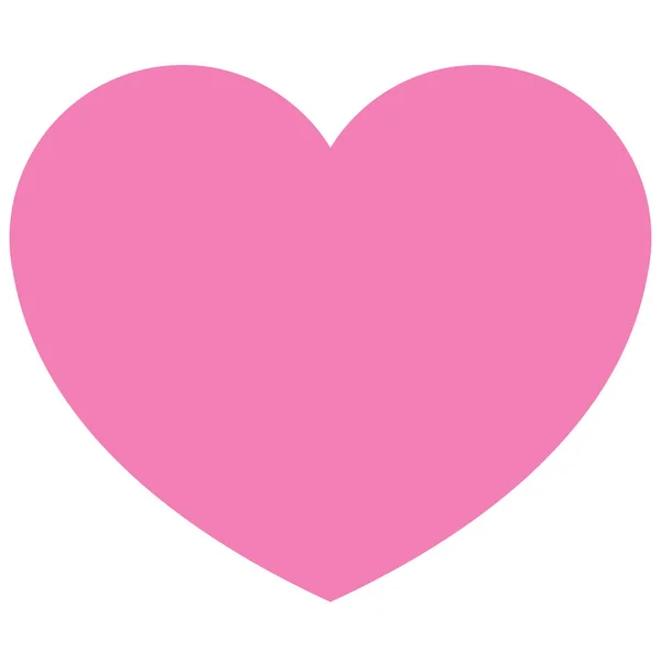 Καρδιά Εικονίδιο Όμορφο Επίπεδο Στυλ Μαλακό Ροζ Χρώμα Ημέρα Του — Διανυσματικό Αρχείο