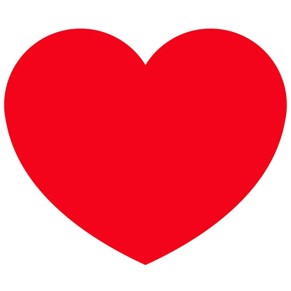 Καρδιά Εικονίδιο Όμορφο Επίπεδο Στυλ Κόκκινο Χρώμα Ημέρα Του Αγίου — Διανυσματικό Αρχείο