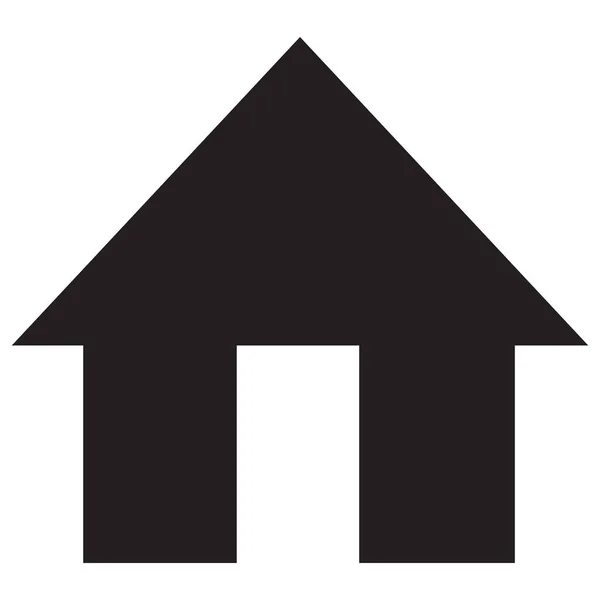 Icône Maison Couleur Noire Style Plat Rempli Signe Maison Mode — Image vectorielle