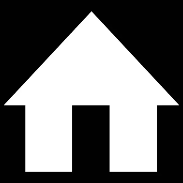 Home Icon Plochý Styl Bílá Barva Vyplněné Trendy Dům Znamení — Stockový vektor
