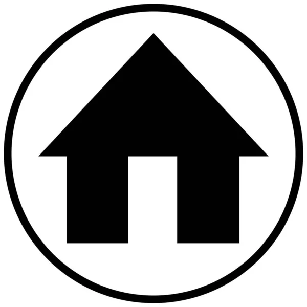 Icône Maison Style Plat Couleur Noire Rempli Maison Branchée Ligne — Image vectorielle