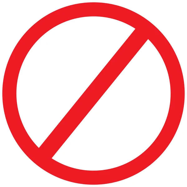 Toegang Geweigerd Verboden Verboden Stop Geen Teken Vectoricoon Rode Kleur — Stockvector