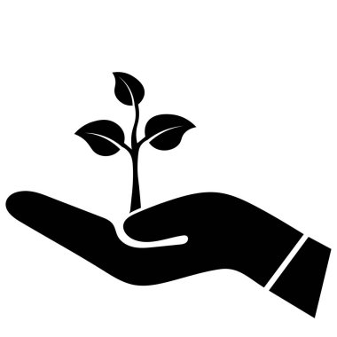 Siyah el, yeni başlangıçların, büyümenin ve çevre yönetiminin temalarını temsil eden, genç filizleri veya küçük bitkileri koruma altında tutuyor..