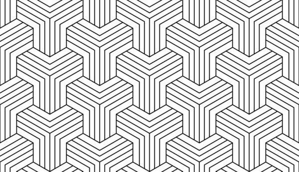 Geometric black lines on white background. Seamless repeating pattern. Ideal for textile, wallpaper, and design projects.