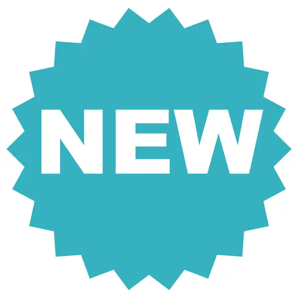 Nouvelle Étiquette Couleur Turquoise Style Plat Étiquette Promotion Pour Les — Image vectorielle