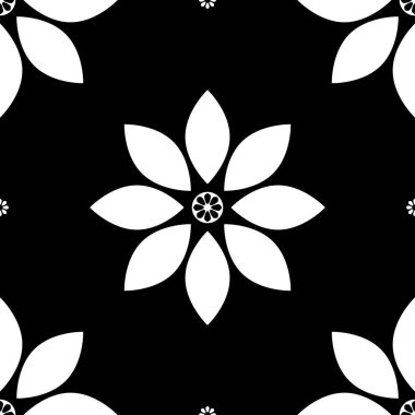 Koyu arkaplanda zarif beyaz çiçek deseni. Arkaplan, tekstil ve tasarım projeleri için mükemmel.