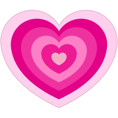 Pembe kalp katmanlı tasarım. Sevgililer Günü için mükemmel, aşk, romantizm, ya da düğün teması. Tatlı, basit bir grafik..