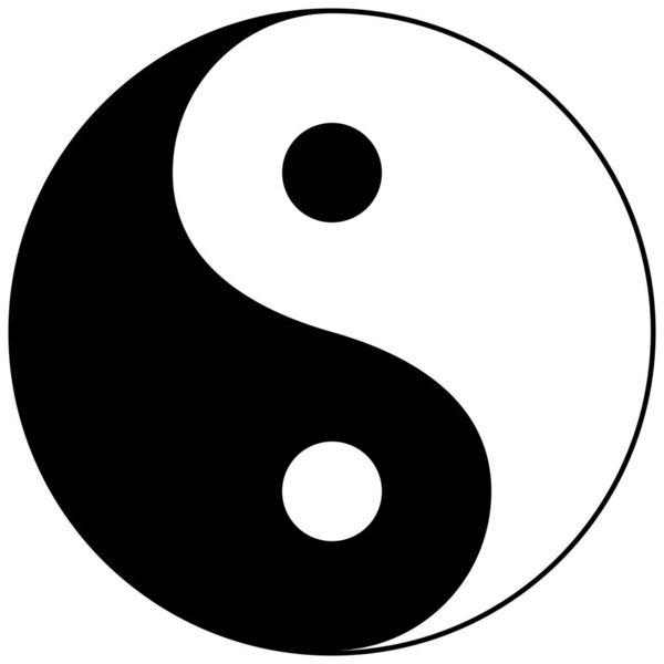 Инь и Ян символизируют баланс и гармонию. Классический символ дуальности и взаимосвязанности.