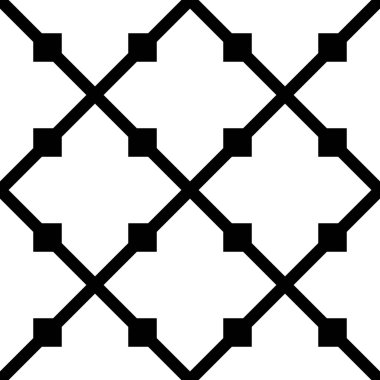 Siyah soyut geometrik desen çapraz çizgiler ve kare noktalar, vektör grafik tasarımı, izole edilmiş arkaplan ile benzersiz bileşimi gösterir.