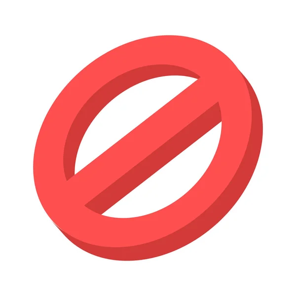 Vector Stop Sign Icon Flat — Stock Vector