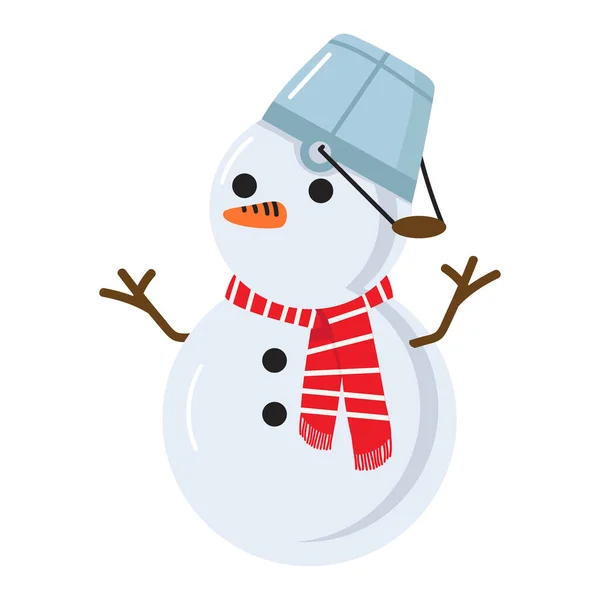 Snowman Hat Scarf — Stock Vector