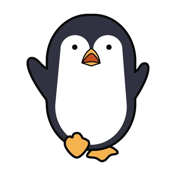 Cute Penguin Wektor Kreskówki Ikona — Wektor stockowy