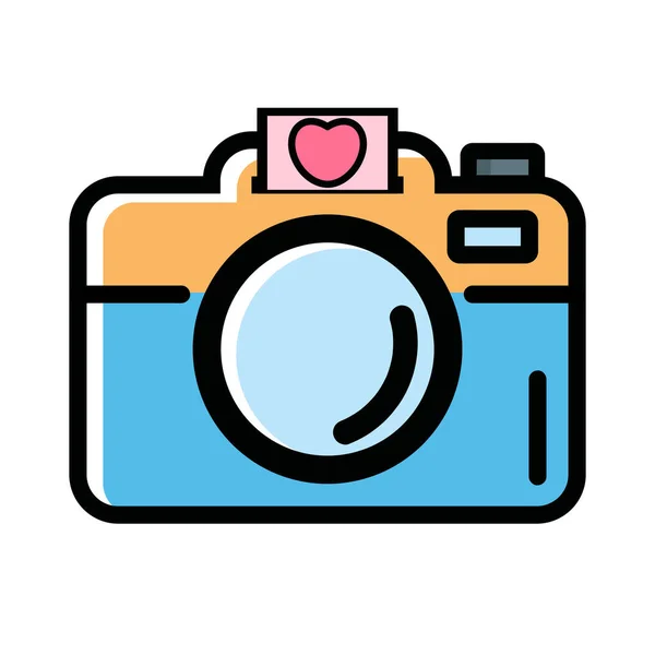 Ícone Câmera Com Logotipo Foto —  Vetores de Stock