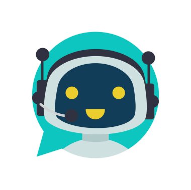 robot chat bot sign for support service 
