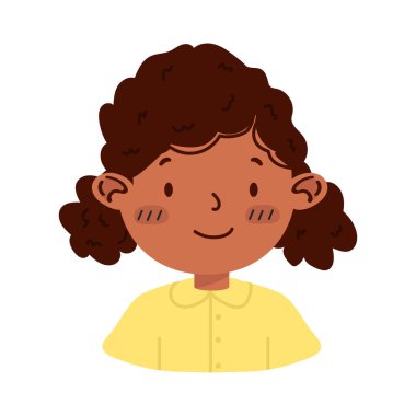 little Cartoon african american girl