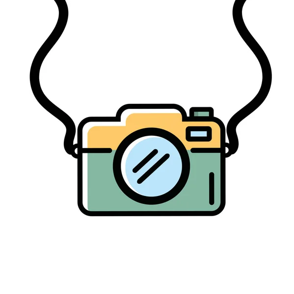 Логотип Значка Камери Плоский — стоковий вектор