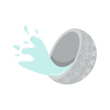 Su sıçrama ikonlu gümüş kase