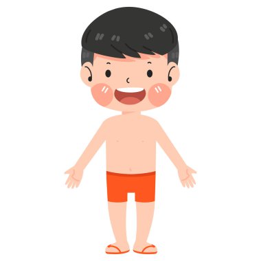 Sevimli çocuk, insan vücudu düz.