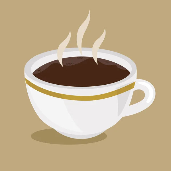 Sıcak Kahve Fincanı Ikonu Vektörü — Stok Vektör