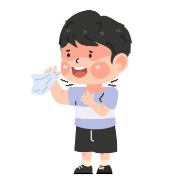 Boğaz ağrısı olan bir adam.