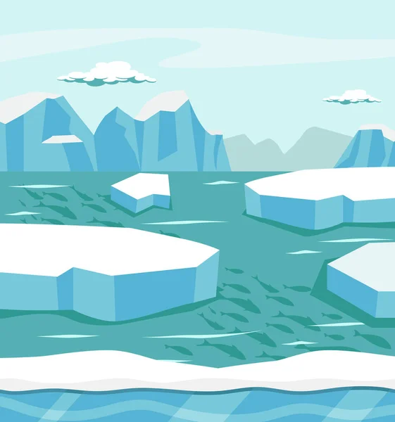 北极地区的背景 — 图库矢量图片
