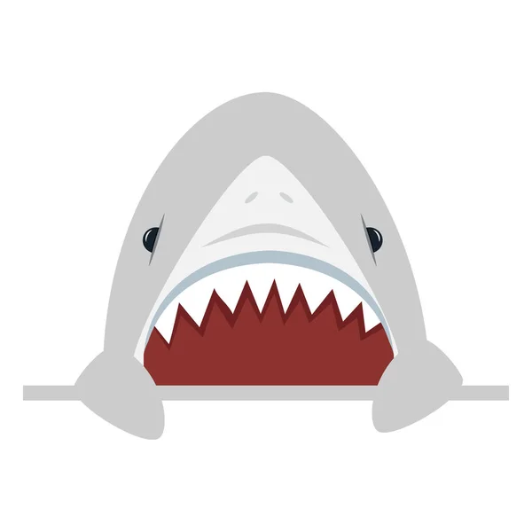 Requin Colère Avec Bouche Ouverte Tenir Tableau Blanc — Image vectorielle