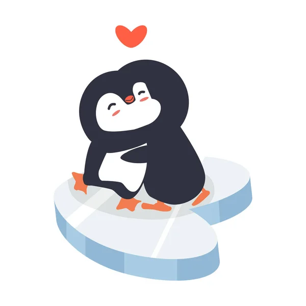 Pingviner Par Kram Bit — Stock vektor