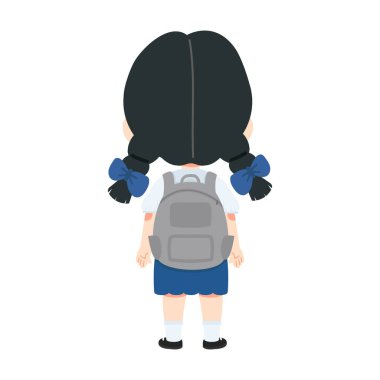 Sırt çantalı kız öğrenci.