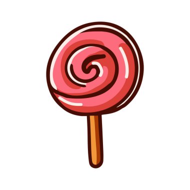 Lolipop şeker vektör tasarımı karalama