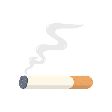 Cigarettes butt with smoking doodle vector