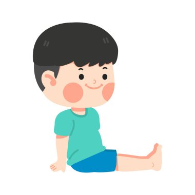 Çocuk yoga yaparak meditasyon yapıyor.