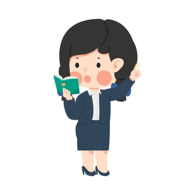 Bayan Öğretmen Bir Kitabı Tutarken Öğretme