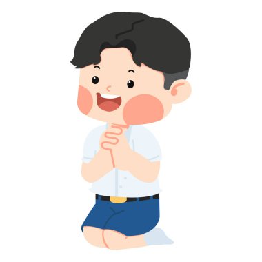 Çocuk Karikatürde Dua Ediyor