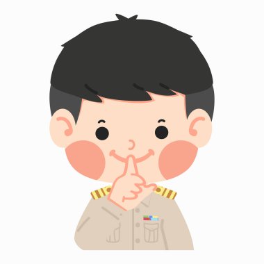 Hükümetteki Taylandlı öğretmen sessizlik jesti yapıyor.