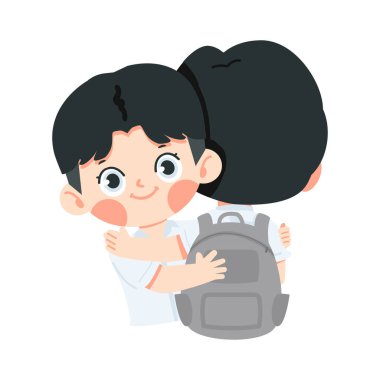 Erkek arkadaşlar birbirlerine sarılırlar.