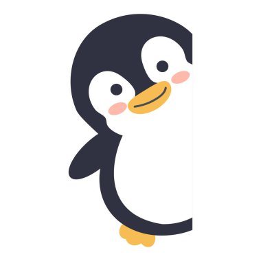 Boş bir tahtasıyla Penguen