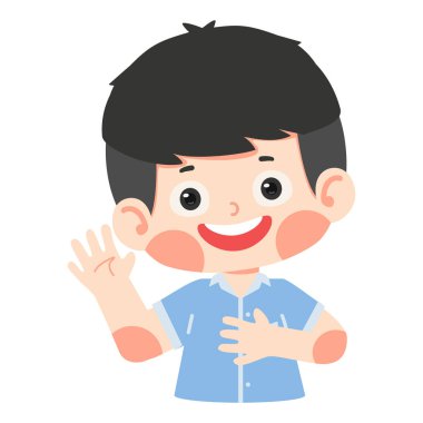 Çocuk el pençe divan duruyor.