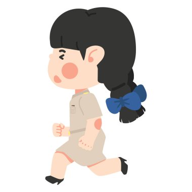  Öğretmen okula koşuyor.