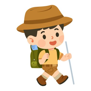 Sırt çantalı Çizgi Çocuk Yürüyüşü