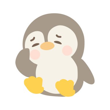 Üzgün Penguen Hayvanı 'nın tasviri