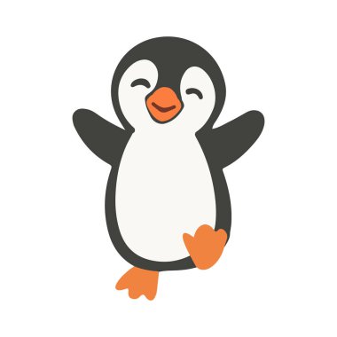 Şirin Tombul Penguen Dijital Clipart