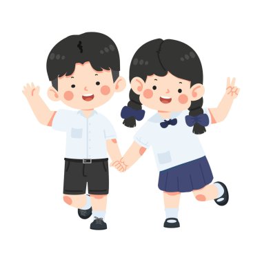 Erkek ve Kız Yürürken El ele tutuşuyor