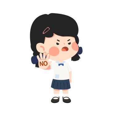 El hareketleriyle protesto eden kız