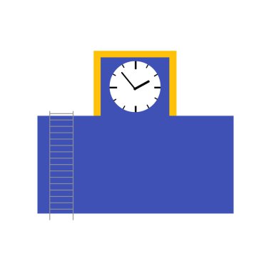 Saat vektörüne doğru tırmanan Merdiven