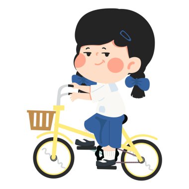 Bisiklete binen Liseli Kız Çizgi Filmi