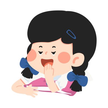 Kid Cartoon Sleepy Student cartoon school