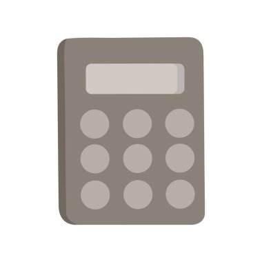 İzole edilmiş Hesaplayıcı Simgesi Resimlendirme dairesi